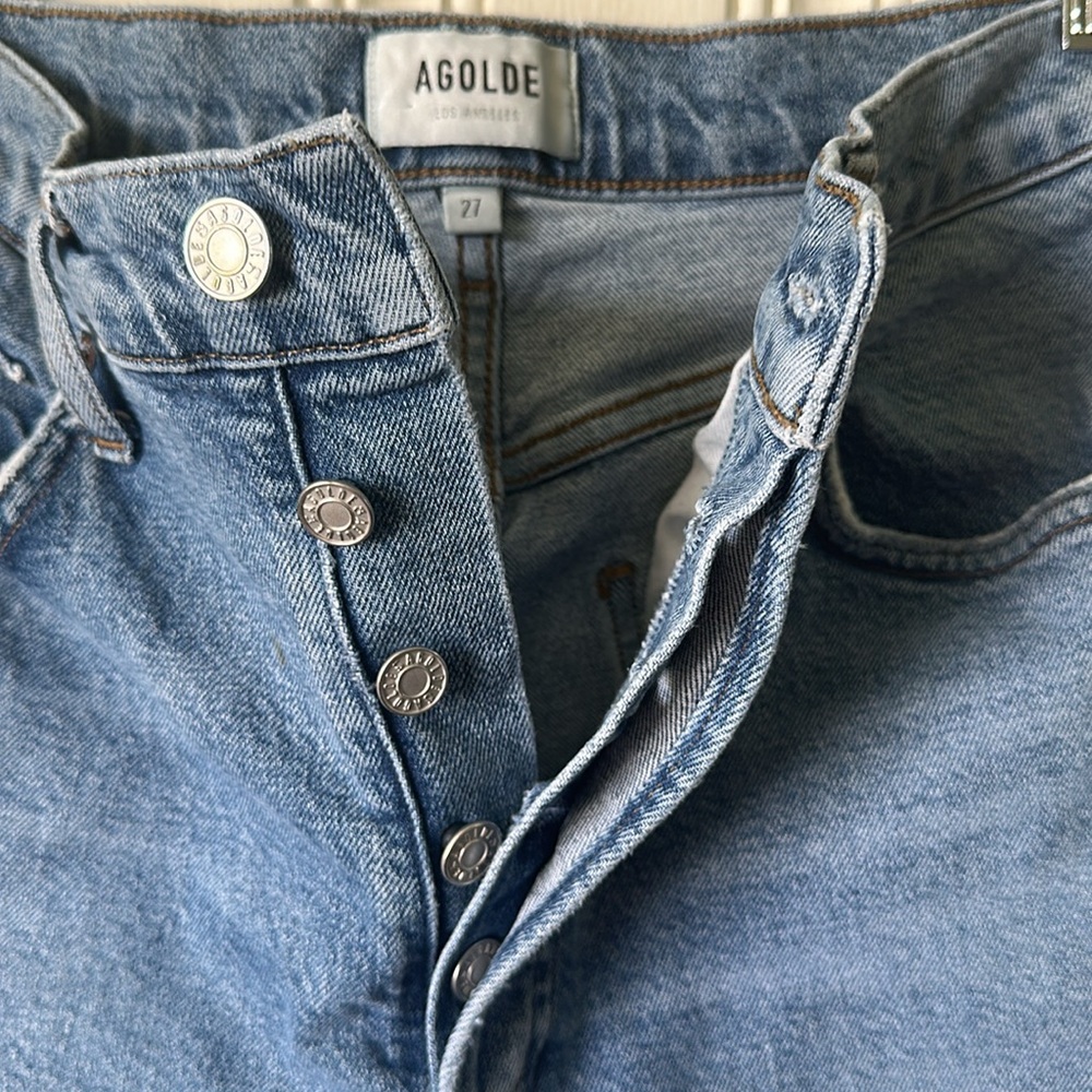 Agolde Riley High Rise Crop Jeans Size 27 - Picture 2 of 10